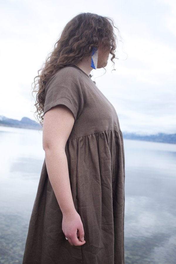 Beaton Linen River Dress - Olive | Garmentory