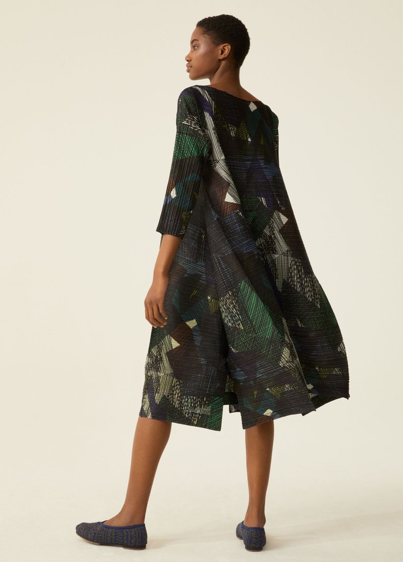 Andante Dress in Green Multi by Pleats Please | Garmentory