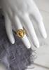 10 Decoart Lion Ring - Gold Plated Brass/Zircon  - Thumbnail 4