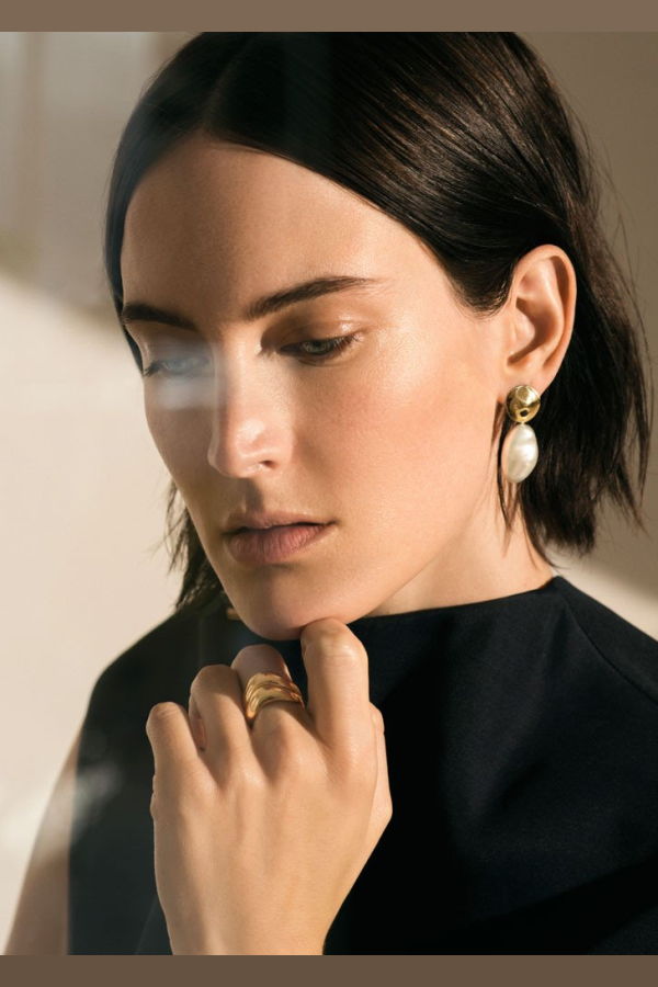 AGMES Double Wave Ring