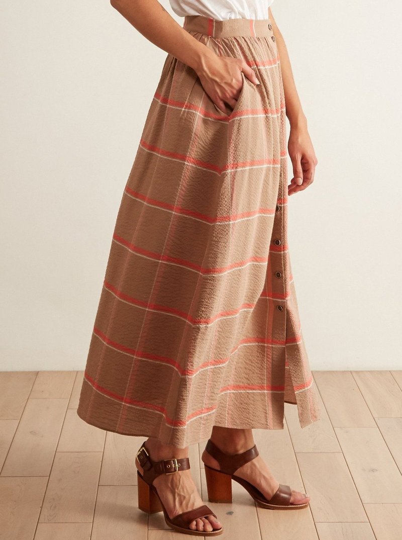 Sita Murt Long Checked Skirt