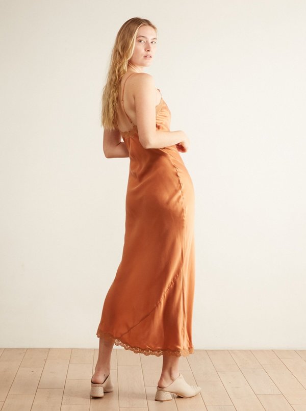 spell boudoir silk slip dress Hire Boudoir Slip Dress in Olive | Spell