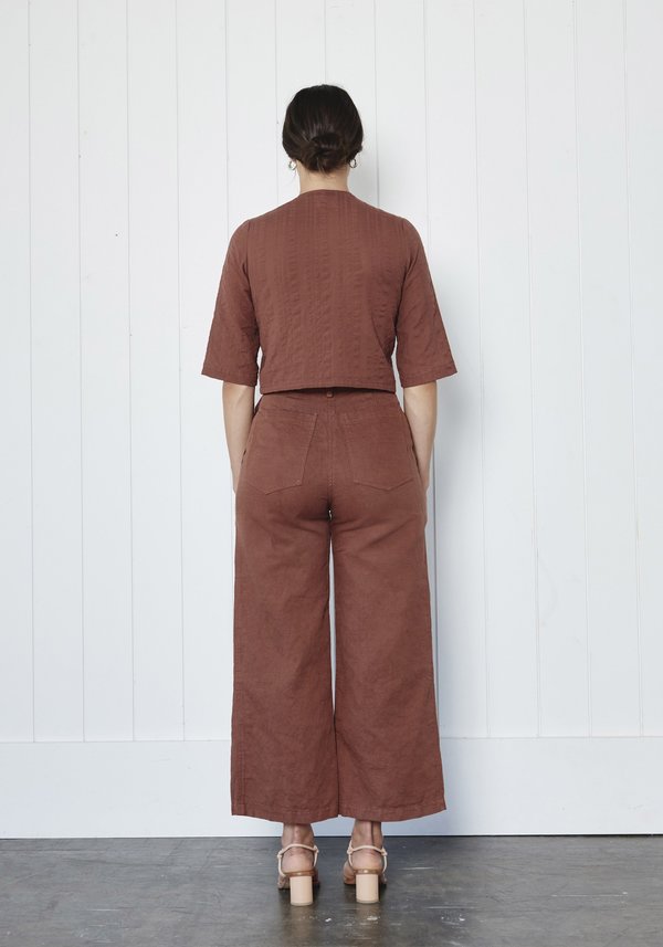 First Rite Linen Canvas Cargo Trouser - Clay First Rite Linen Canvas Cargo Trouser - Clay