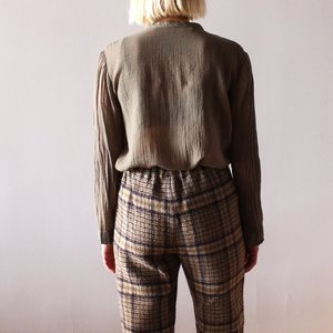 Creatures of Comfort Asher Pant - Tan Plaid Creatures of Comfort Asher Pant - Tan Plaid