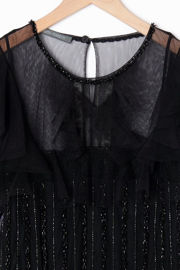 Alberta Ferretti Sequin Embellished Dress - Black Alberta Ferretti Sequin Embellished Dress - Black