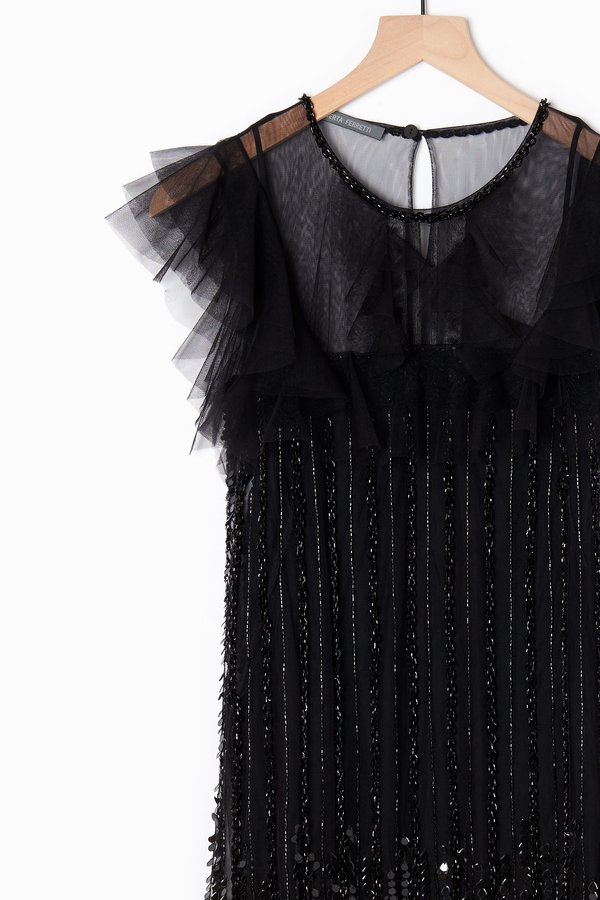 Alberta Ferretti Sequin Embellished Dress - Black Alberta Ferretti Sequin Embellished Dress - Black