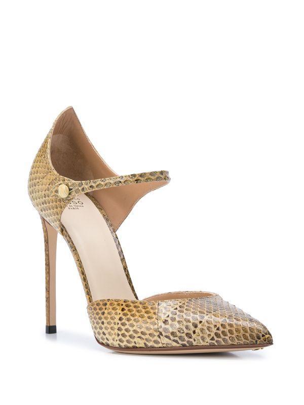 FRANCESCO RUSSO Leather Mary Jane Pumps - Mustard FRANCESCO RUSSO Leather Mary Jane Pumps - Mustard