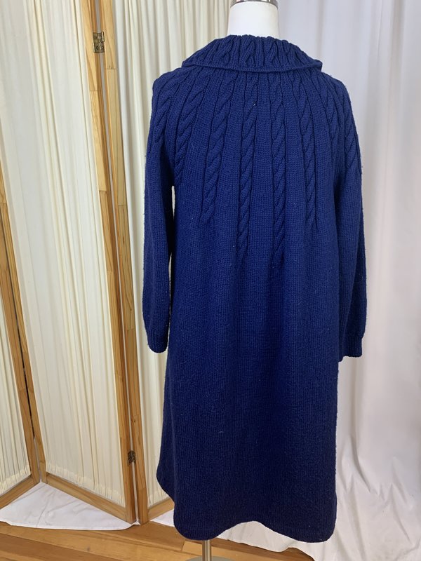Vintage Cable Knit Coat/Sweater - Blue Vintage Cable Knit Coat/Sweater - Blue