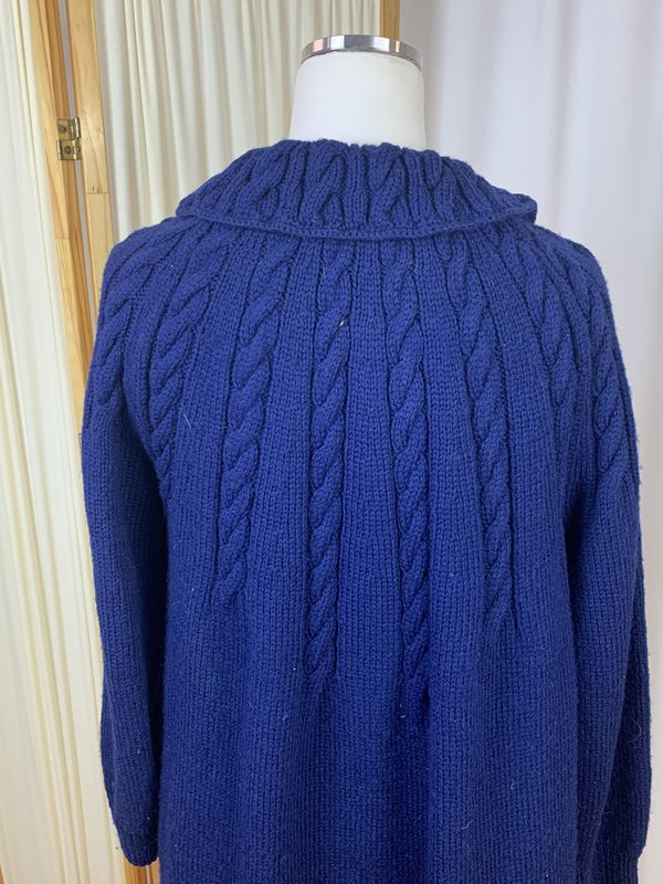 Vintage Cable Knit Coat/Sweater - Blue Vintage Cable Knit Coat/Sweater - Blue