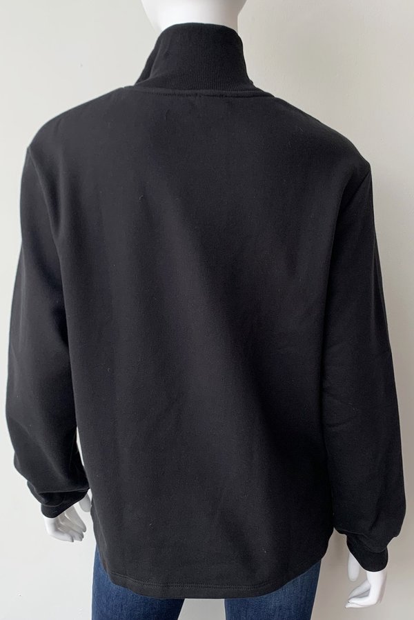 The Range Brushed Contra Terry Zip Neck Sweatshirt - Black The Range Brushed Contra Terry Zip Neck Sweatshirt - Black