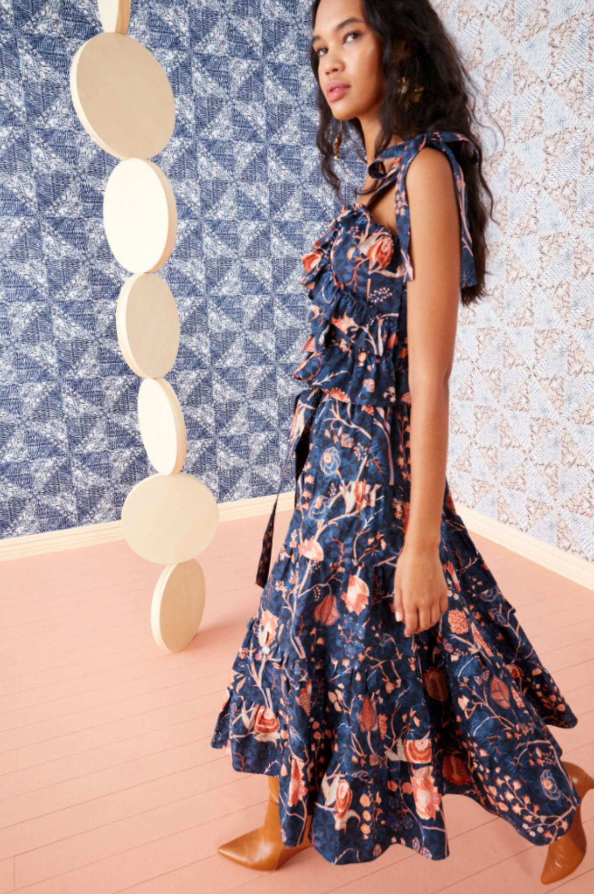 MOONSUN ♥ Eyelet Midi Skirt /追跡付 MOONSUN ♥ Eyelet Midi Skirt /追跡付