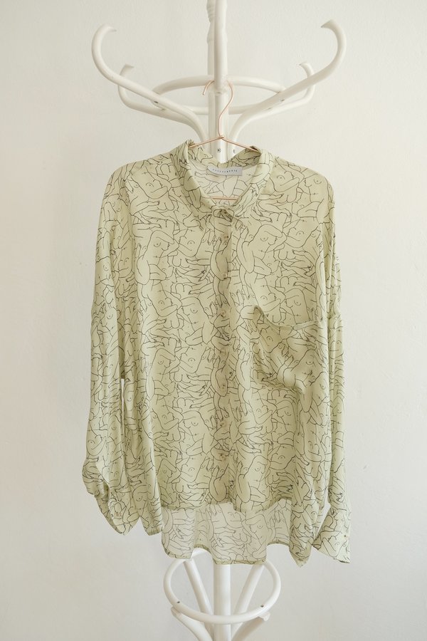 SAMPLE - Monday Marwa Blouse Sage (Discolored items) SAMPLE - Monday Marwa Blouse Sage (Discolored items)