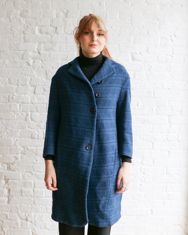Lilith Button Up Coat - Blue Lilith Button Up Coat - Blue
