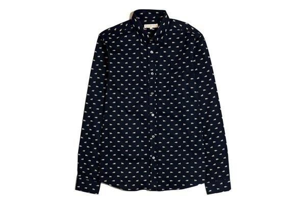 Far Afield Cognito Shirt Siberian Tiger Long Sleeve - Dark Navy Far Afield Cognito Shirt Siberian Tiger Long Sleeve - Dark Navy