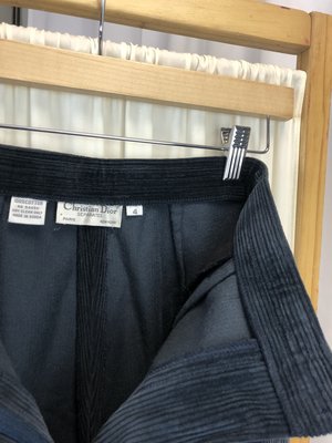 Vintage Dior High Rise Cord Shorts - Navy (XS/0) Vintage Dior High Rise Cord Shorts - Navy (XS/0)