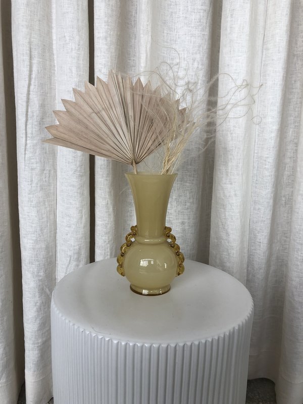 VINTAGE Ri-Ri-Ku GLASS VASE - AMBER VINTAGE Ri-Ri-Ku GLASS VASE - AMBER