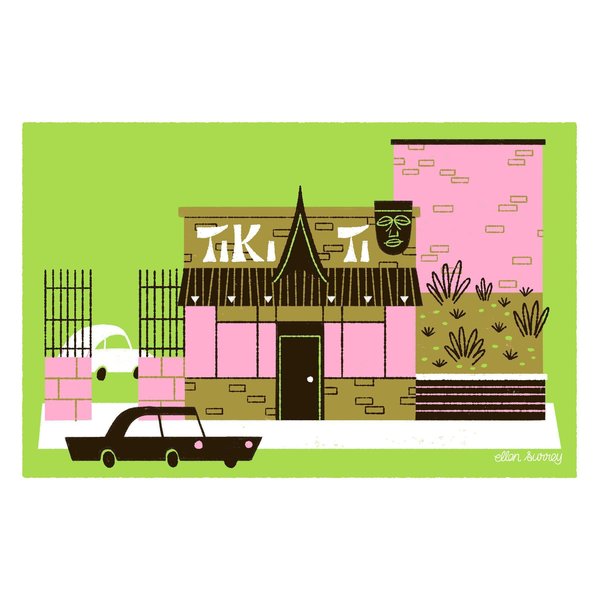 Ellen Surrey - Tiki Ti - Framed Print Ellen Surrey - Tiki Ti - Framed Print