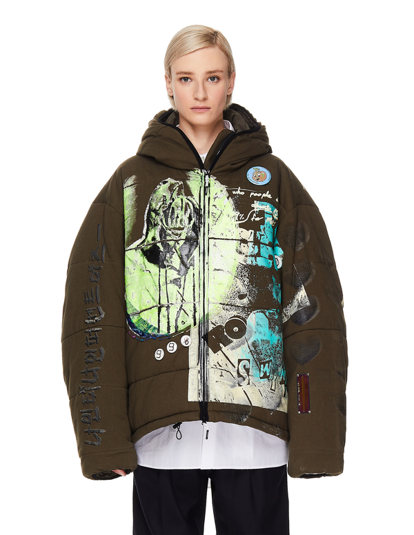 99% IS- Attitude Printed Jacket - Green 99% IS- Attitude Printed Jacket - Green