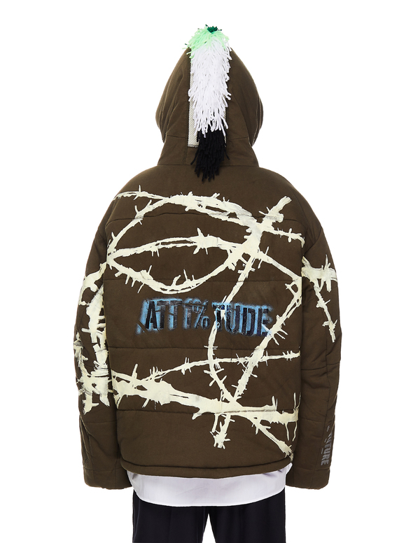 99% IS- Attitude Printed Jacket - Green 99% IS- Attitude Printed Jacket - Green