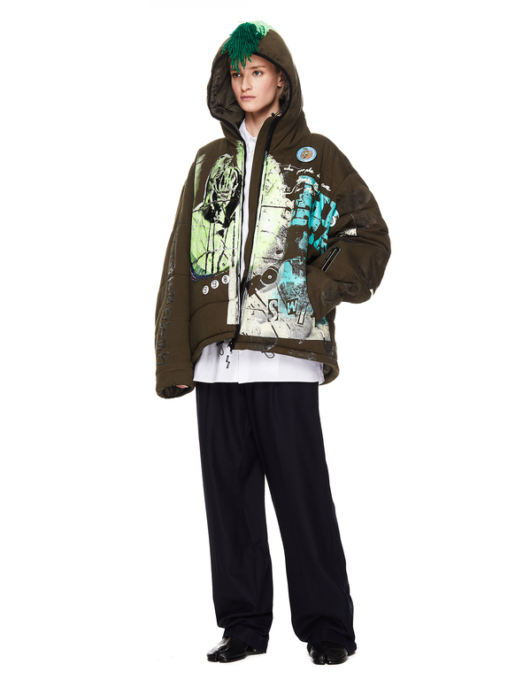 99% IS- Attitude Printed Jacket - Green 99% IS- Attitude Printed Jacket - Green