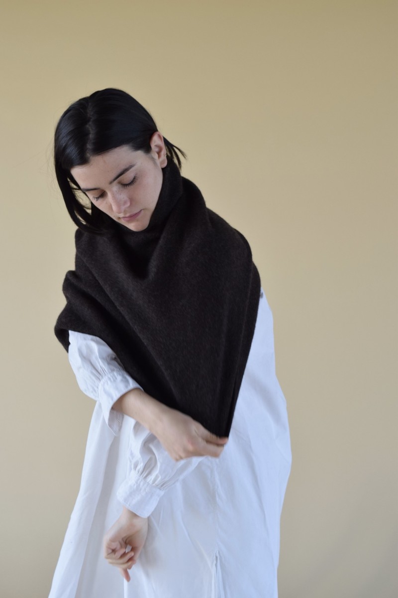 ジャケット・アウター cecilie telle high neck poncho Cecilie Telle High Neck Lambswool Poncho - Cocoa | Garmentory