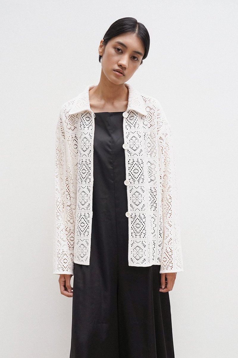 Amomento Crochet Jacket - Ivory | Garmentory
