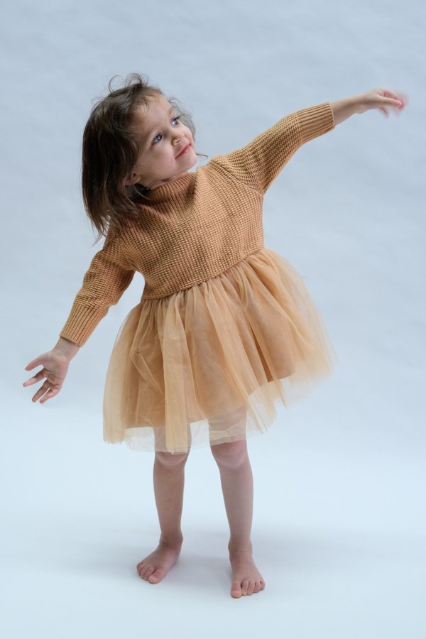Raised By Water Chunky Knit Tutu Dress - Amber on Garmentory Raised By Water Chunky Knit Tutu Dress - Amber on Garmentory