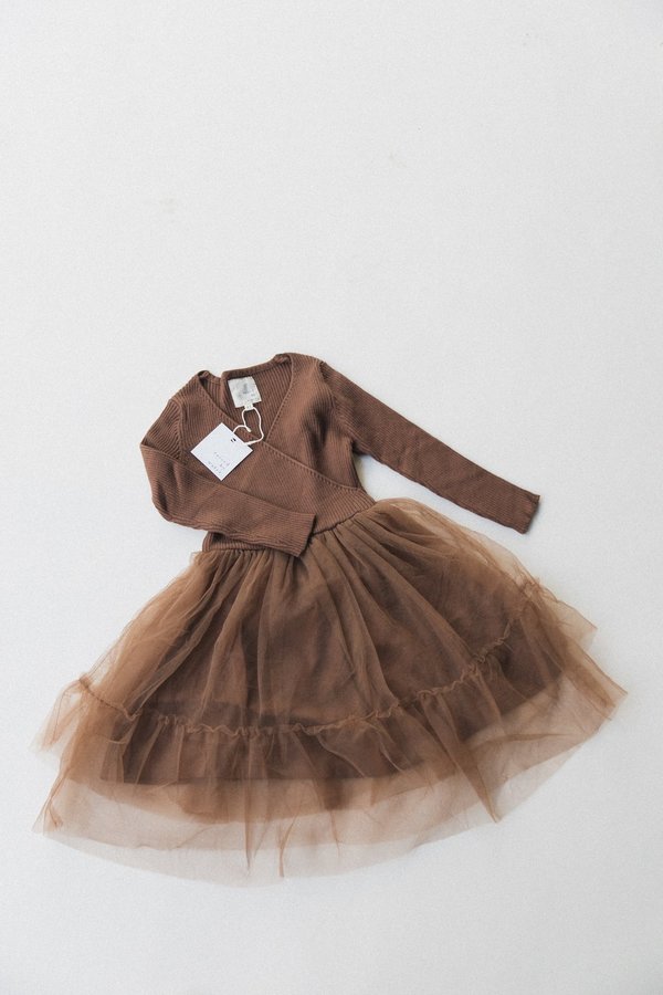 Kids Raised By Water Winter Sienna Dress - Brown Kids Raised By Water Winter Sienna Dress - Brown