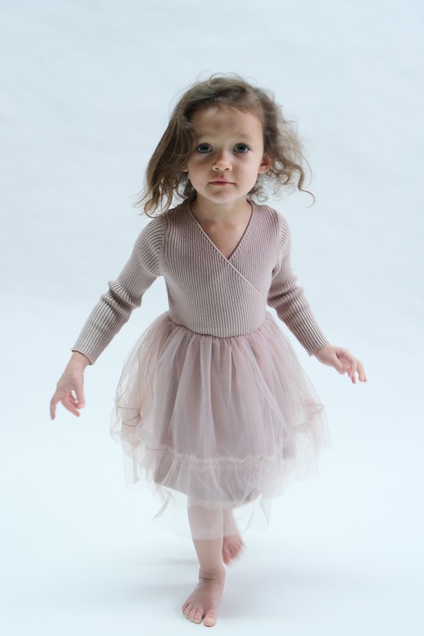 Kids Raised By Water Winter Sienna Dress - Smokey Lavender Kids Raised By Water Winter Sienna Dress - Smokey Lavender