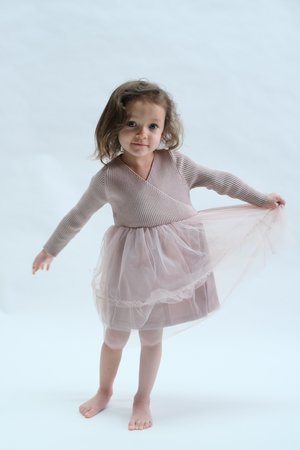 Kids Raised By Water Winter Sienna Dress - Smokey Lavender Kids Raised By Water Winter Sienna Dress - Smokey Lavender