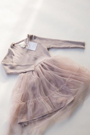 Kids Raised By Water Winter Sienna Dress - Smokey Lavender Kids Raised By Water Winter Sienna Dress - Smokey Lavender