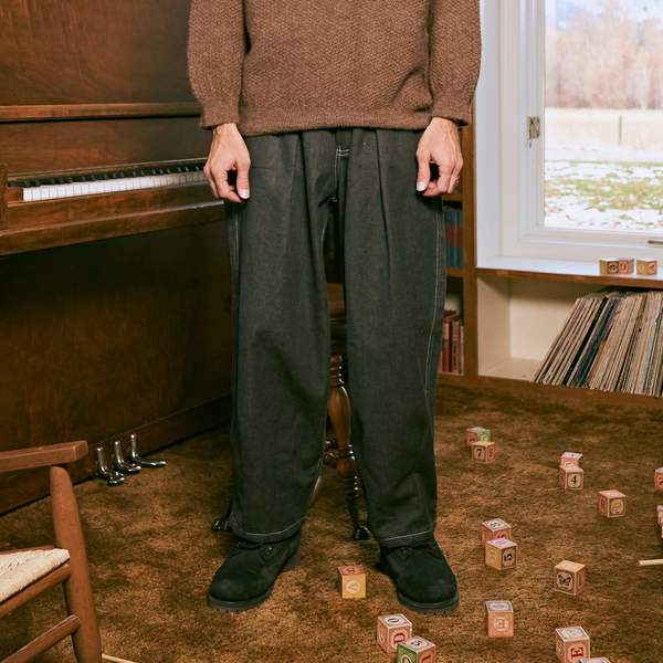 Story Mfg Lush Organic Selvedge Denim Jeans - Iron Black | Garmentory