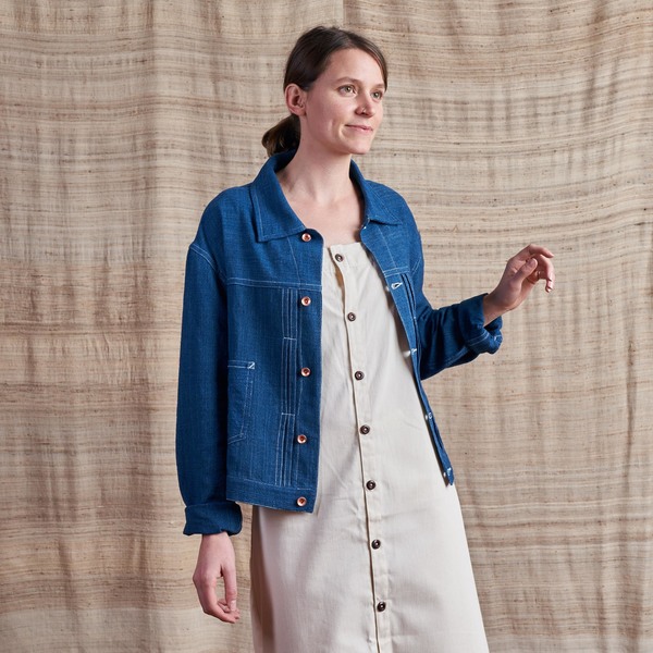Story Mfg Sundae Organic Handloom Jacket - Indigo | Garmentory