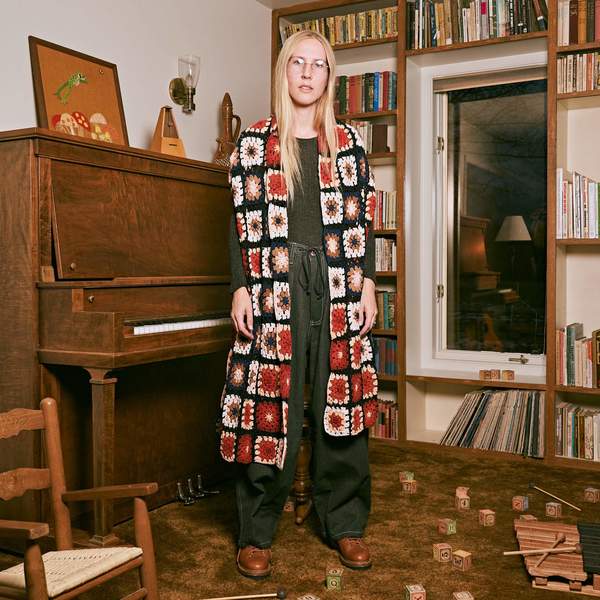 Story mfg”Piece Scarf XL Tawny” Story Mfg Organic Cotton Crochet XL Piece Scarf | Garmentory