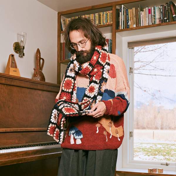 Story Mfg Organic Cotton Crochet XL Piece Scarf | Garmentory