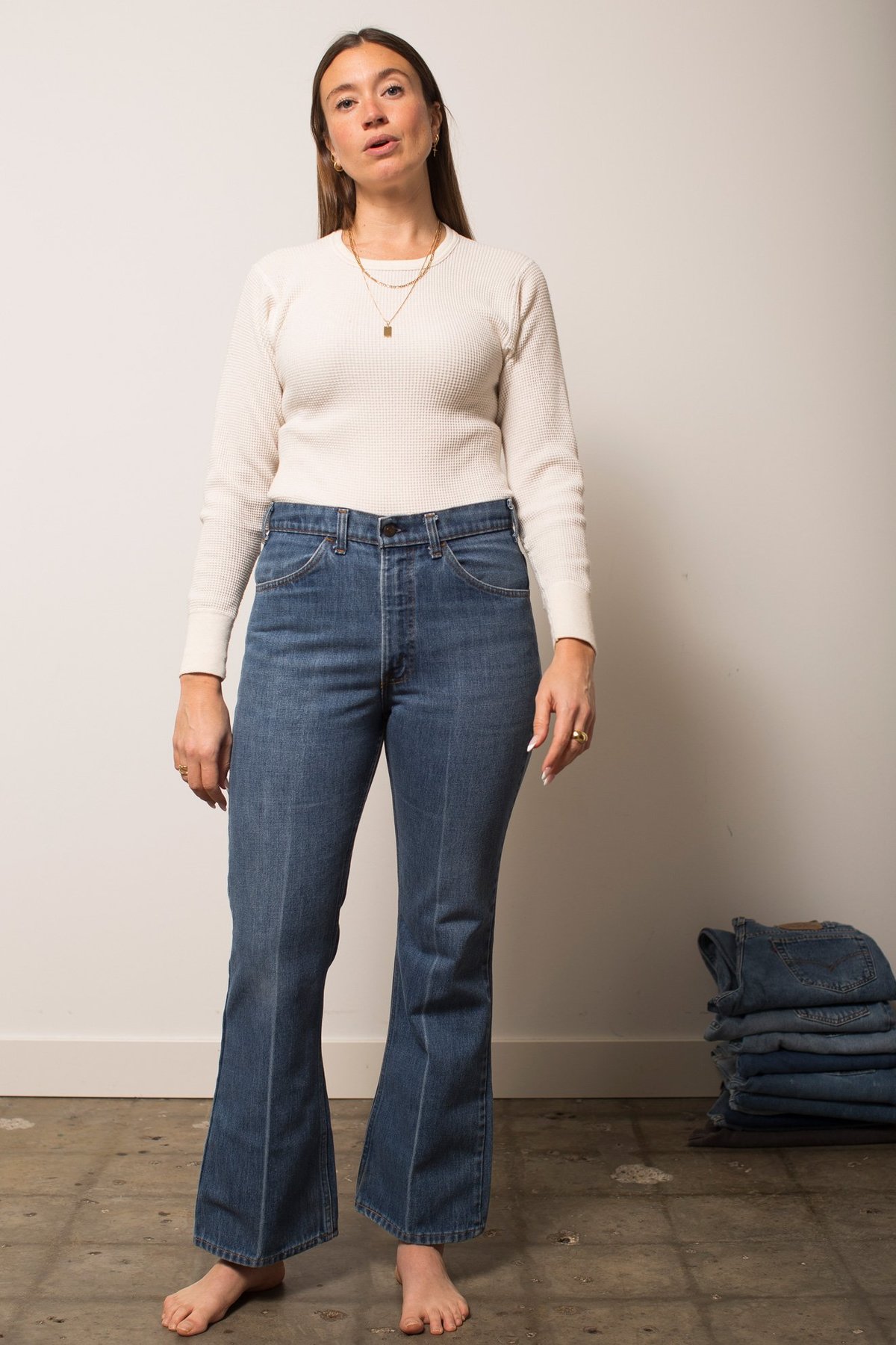 Vintage High-Rise Levis Tab 517 - Orange | Garmentory