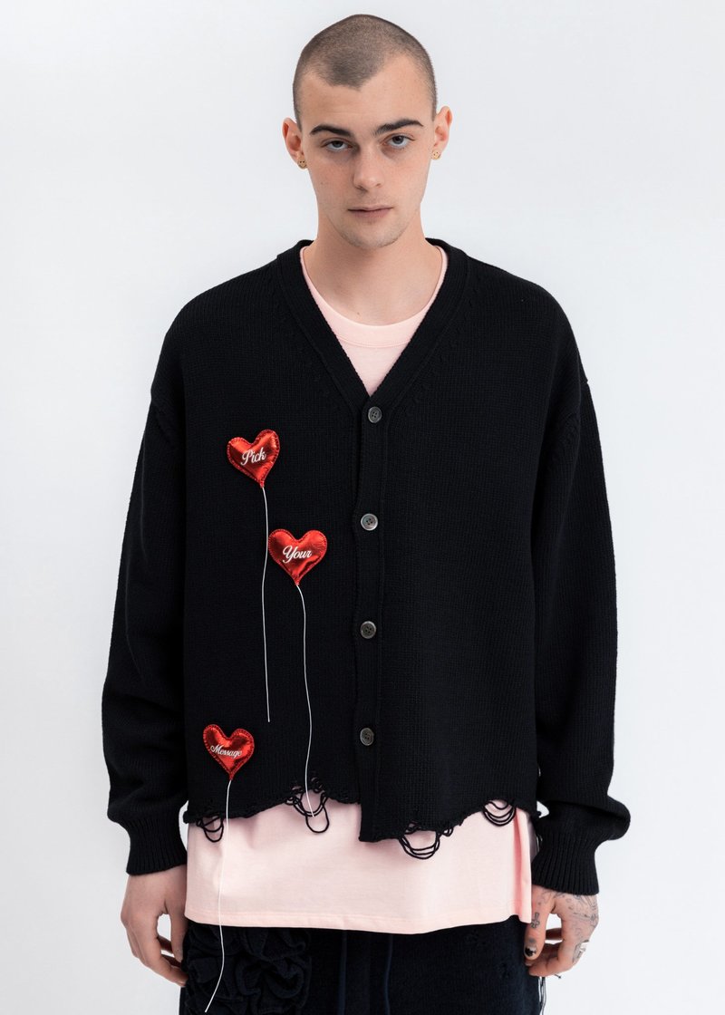 Doublet Happy Balloons cardigan - black | Garmentory
