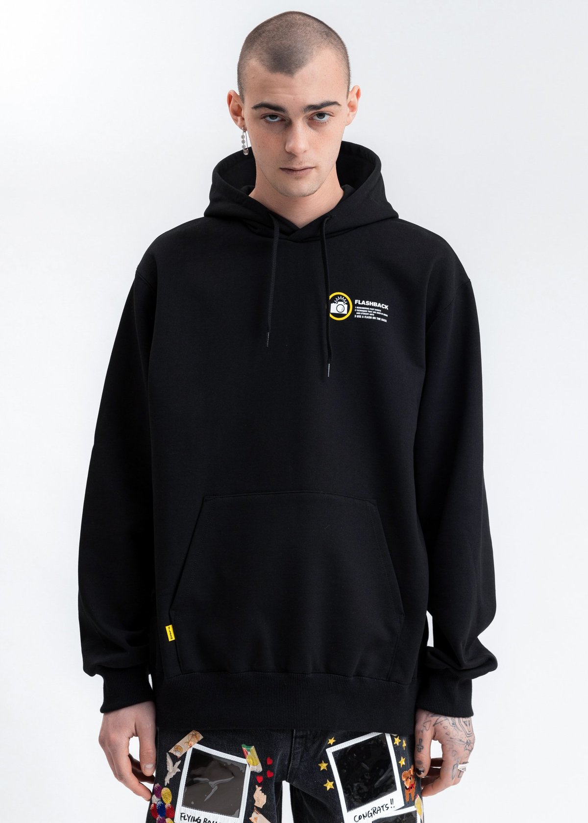 Doublet Memorial Polaroid Hoodie - black | Garmentory
