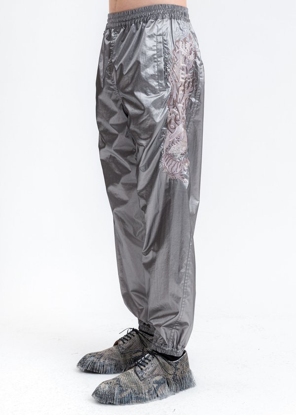 Doublet Gradation Chaos Embroidery Track Pants - gray | Garmentory