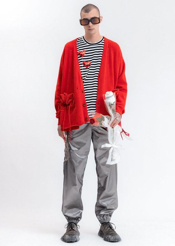 Doublet Gradation Chaos Embroidery Track Pants - gray | Garmentory