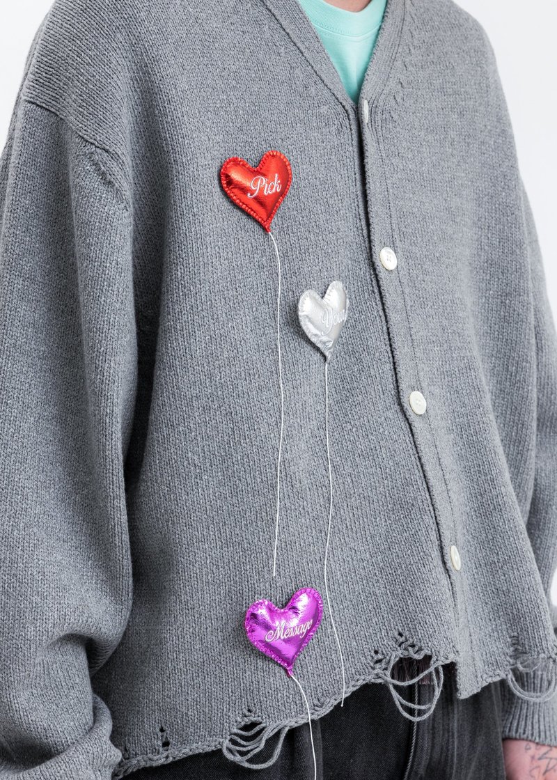 doublet Doublet HAPPY BALLONS CARDIGAN ブラック HAPPY BALLOONS