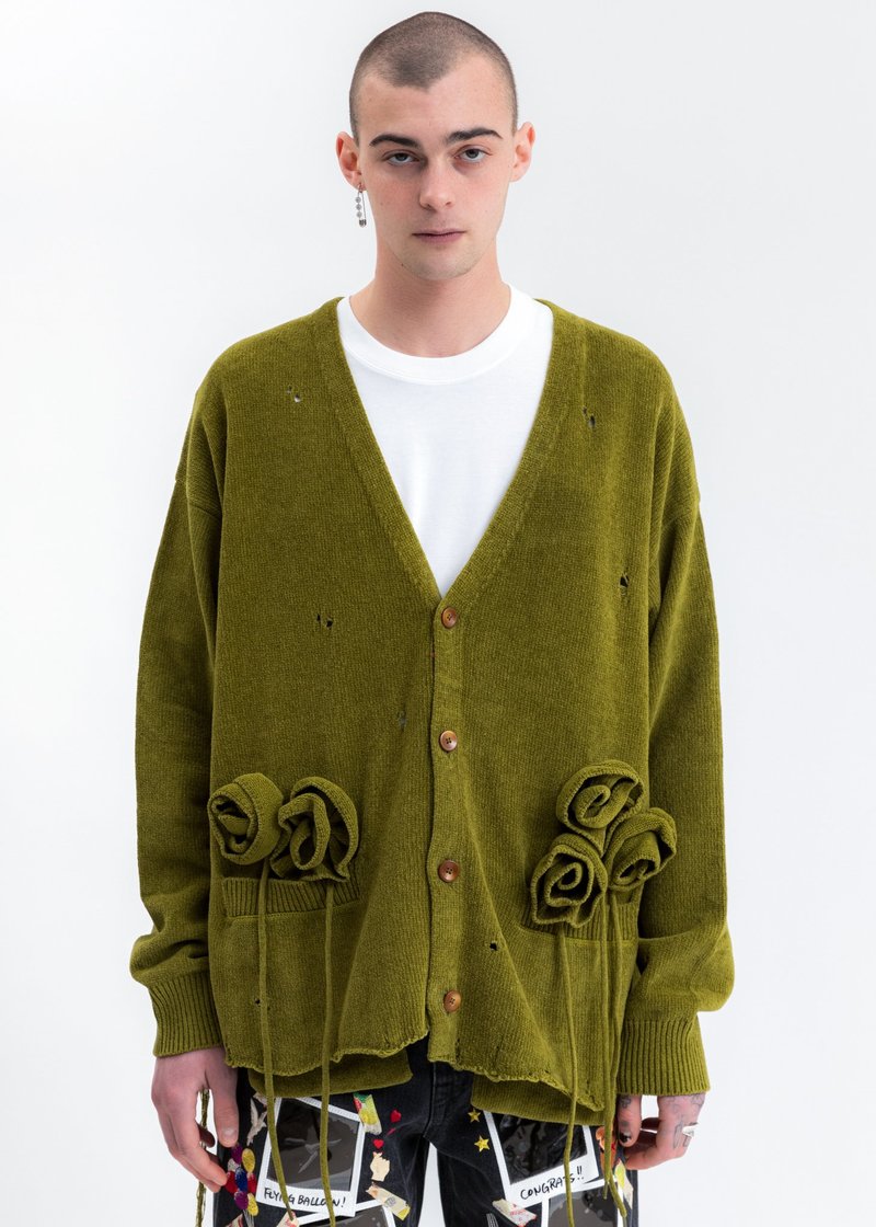 トップス doublet FLOWER CORSAGE CARDIGAN 21SS doublet FLOWER CORSAGE CARDIGAN 21SS