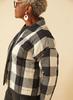 Seek Collective Rachel Quilted Coat - black/white gingham - Thumbnail 4