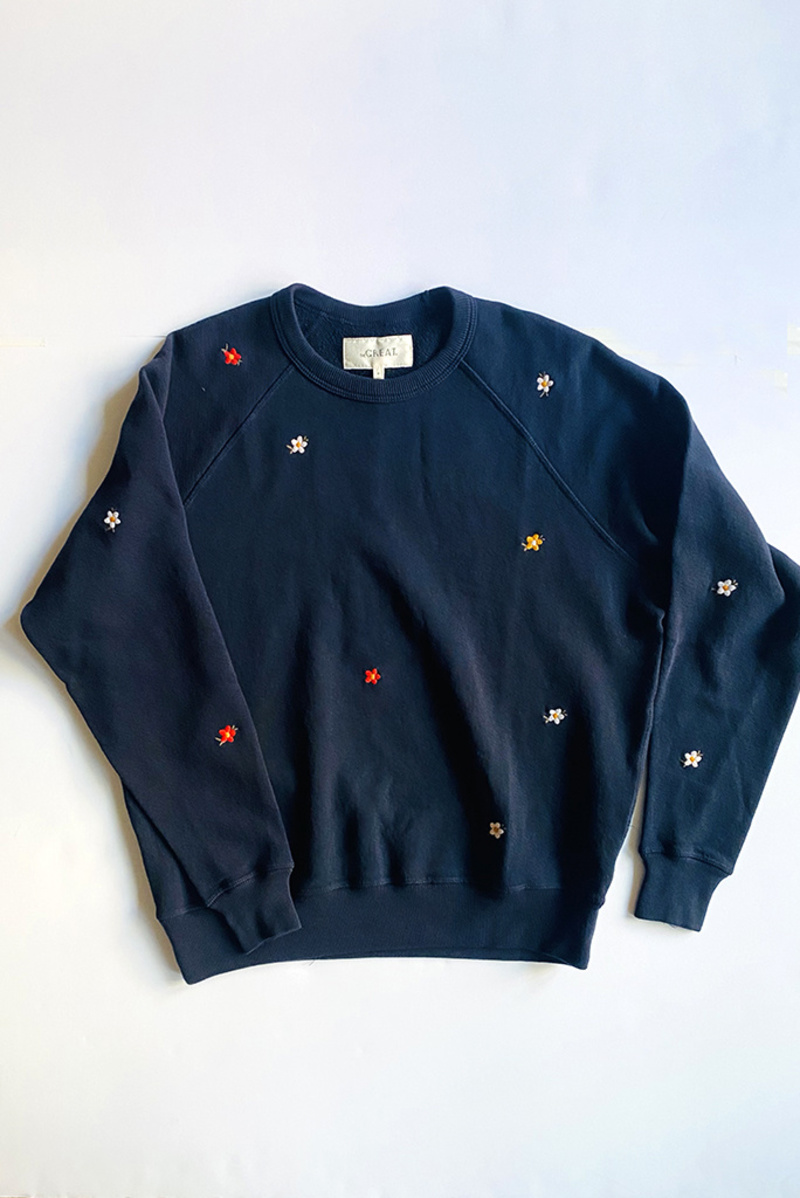 The Great College Seed Floral Embroidery Sweatshirt - Main Image