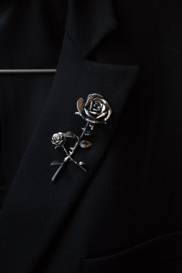 Enfants Riches Deprimes .925 Large Rose Pin - Silver | Garmentory