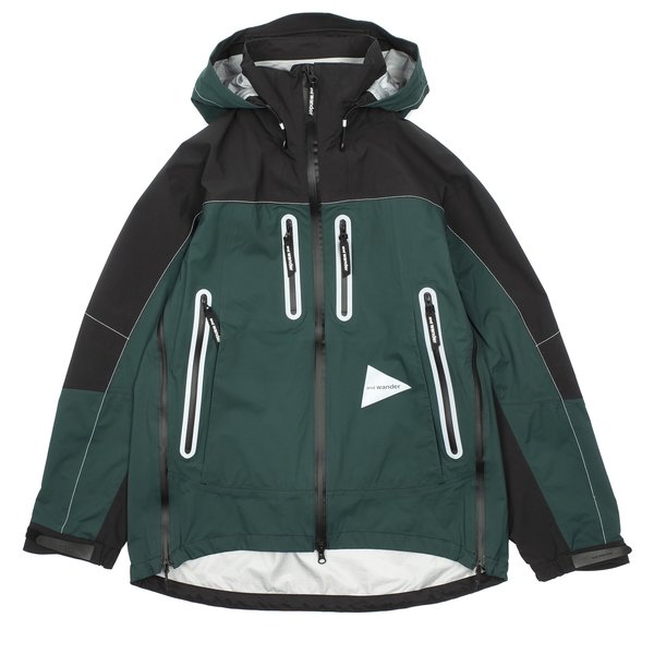 ジャケット・アウター and wander 21'ss e vent rain jacket E-VENT-RAIN-JACKET--GREEN--