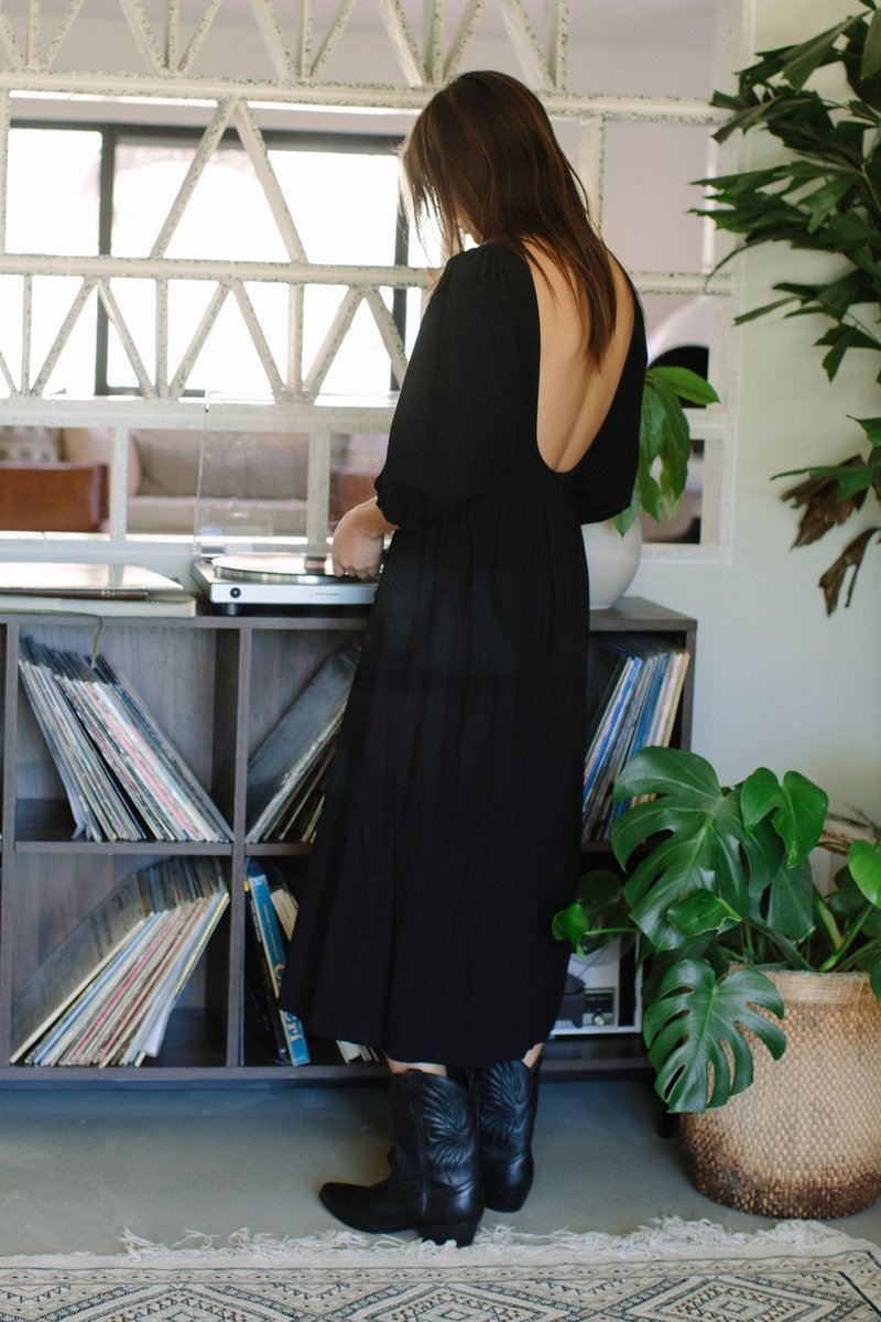 Rachel Pally Winter Linen Roma Dress - Licorice | Garmentory