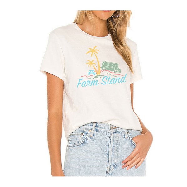 Farm Stand x Geige Silver Logo Tee Shirt - White Farm Stand x Geige Silver Logo Tee Shirt - White