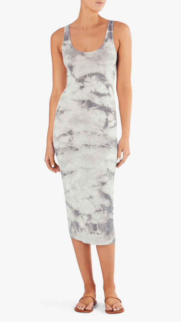 Enza Costa Rib Tank Dress - Vapor Ionic 