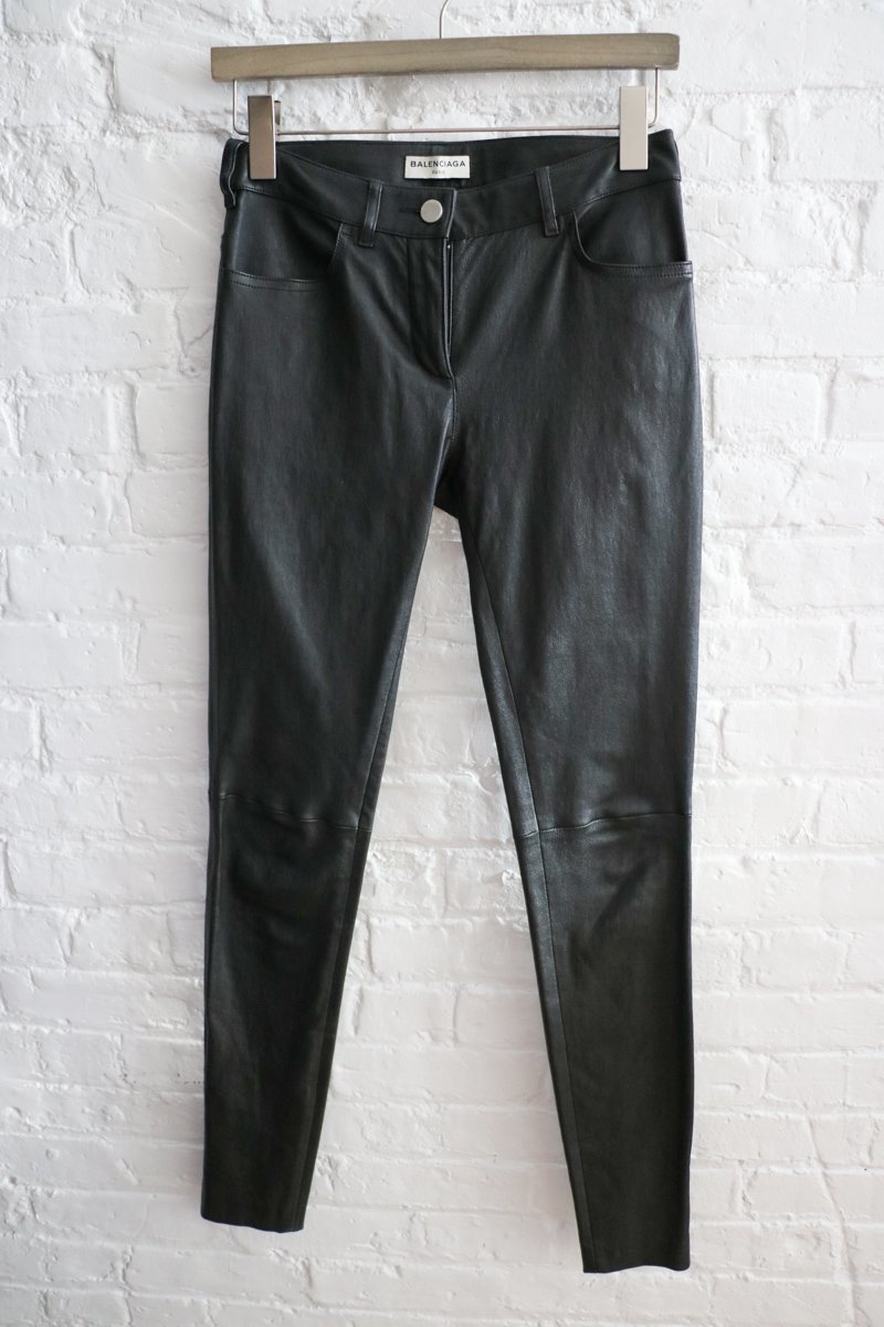 Balenciaga Leather Skinny Pants, | Garmentory